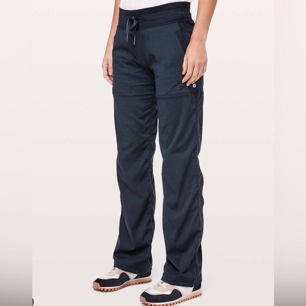 Navy blue lululemon dance studio pants, 4